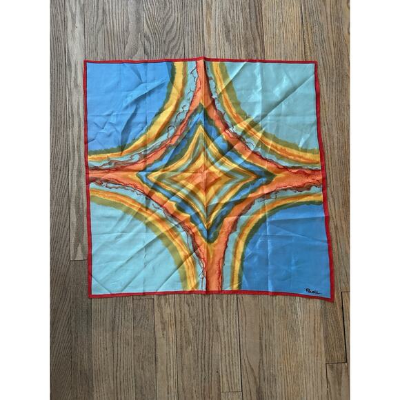 Paoli Scarf MidCentury Modern 27” Square Pop Art European Geometric MCM Vtg - Picture 1 of 3